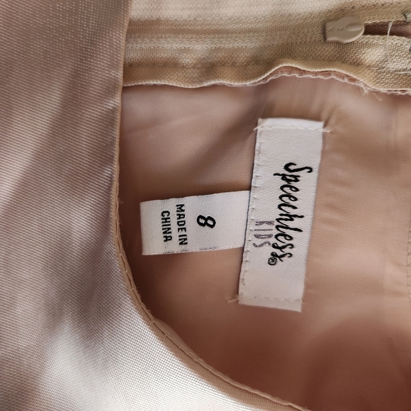 Speechless Champagne Kids Formal Dress - Picture 4 of 4